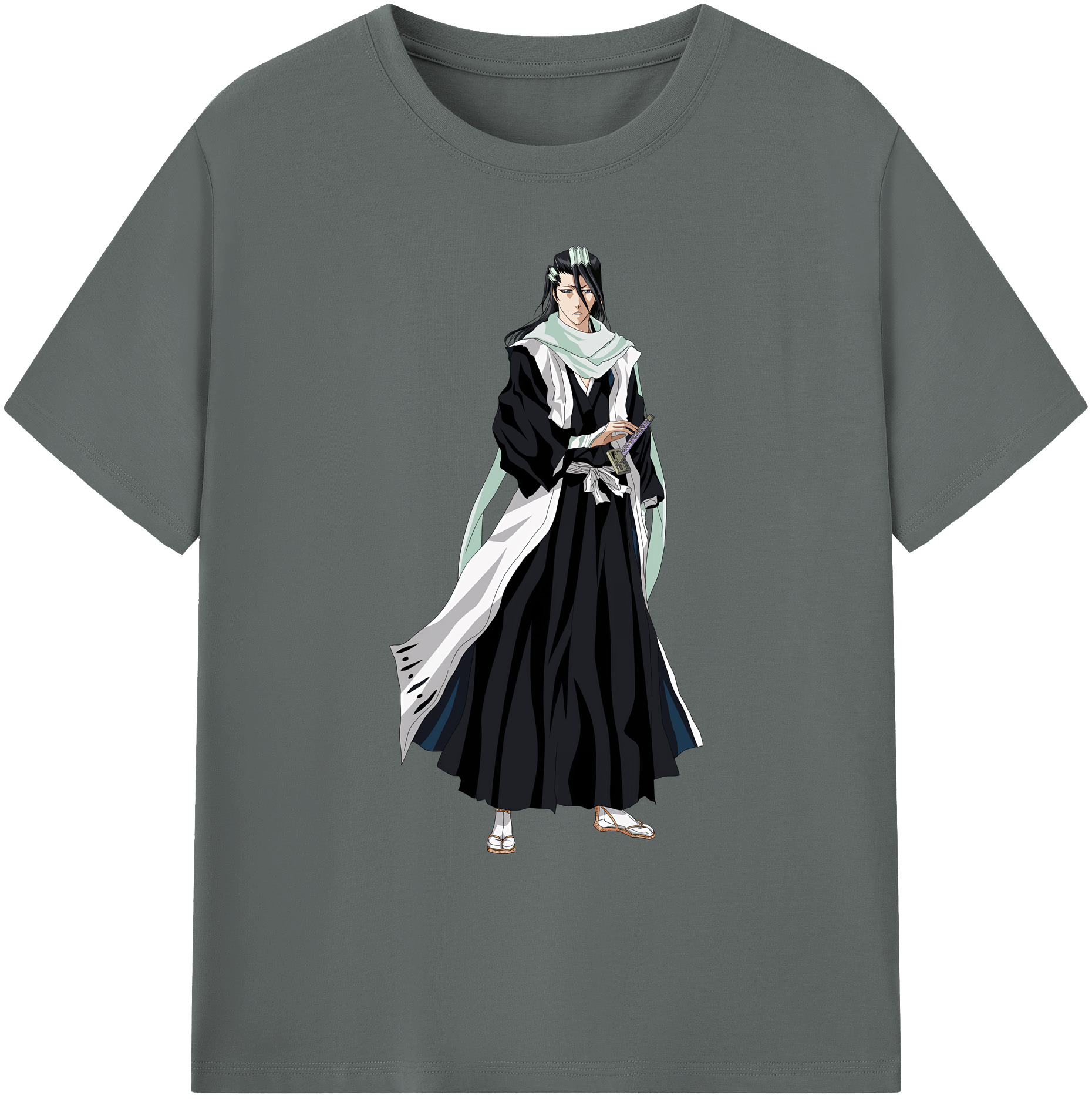 （画像用） ブリーチ くちき びゃくや BLEACH Kuchiki Byakuya 綿100％ メンズ半袖Tシャツ｜肌触りやわらか＆通気性